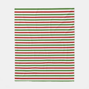 Cobertor De Velo Flanco de Natal da Greve Vermelha e Verde