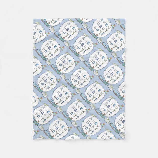 Cobertor De Velo Flece Blanket/Baby Boy (Frente)