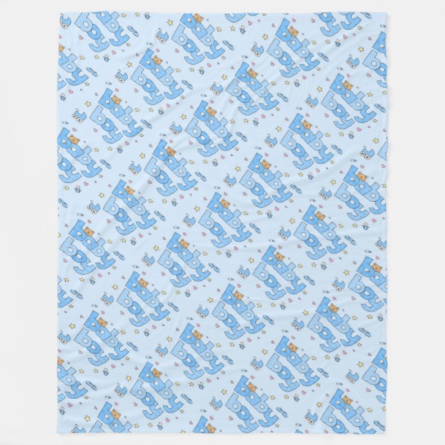 Cobertor De Velo Flece Blanket/Baby Boy (Frente)