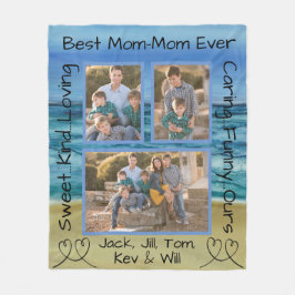 Cobertor De Velo Flece Blanket "Beach Please" Photo Blanket