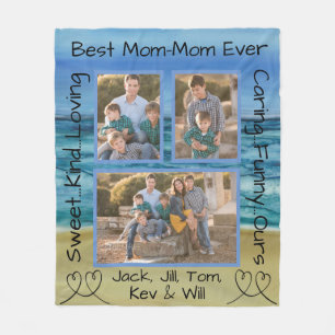 Cobertor De Velo Flece Blanket "Beach Please" Photo Blanket