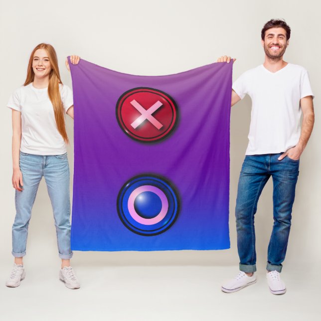 Cobertor De Velo Flece Blanket Com Botões De Votação De Jogo (In Situ)