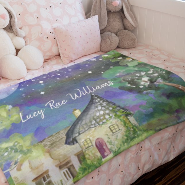Cobertor De Velo Fleece Baby Blanket Personalizado - Fairy Garden (Criador carregado)