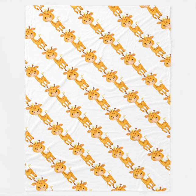 Cobertor De Velo Fleece Blanket/Baby Giraffes (Frente)