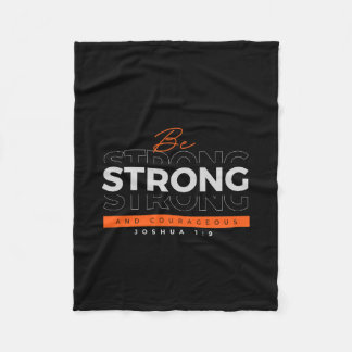 Cobertor De Velo Fleece Blanket Bíblia Motivacional Verse Joshua 1: