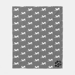 Cobertor De Velo Fleece Blanket com Greyhound Italiano