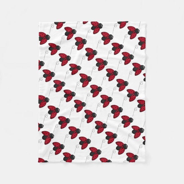 Cobertor De Velo Fleece Blanket/Cute Ladybug (Frente)