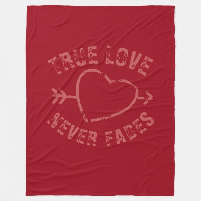 Cobertor De Velo Fleece Blanket de Amor Verdadeiro (Frente)