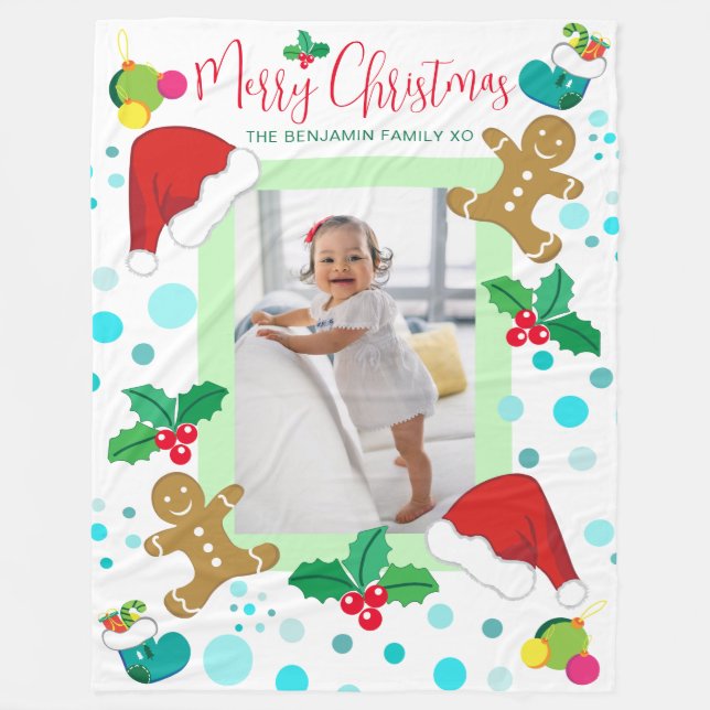 Cobertor De Velo Fleece Blanket de Natal (Frente)