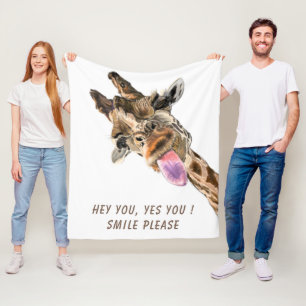 Cobertor De Velo Fleece Blanket Engraçado com Girafa Jogadora - Sor