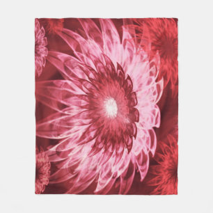 Cobertor De Velo Fleece Blanket Fantasy Flores Vermelhas