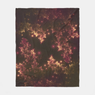 Cobertor De Velo Fleece Blanket Fractal deixa brilho vermelho