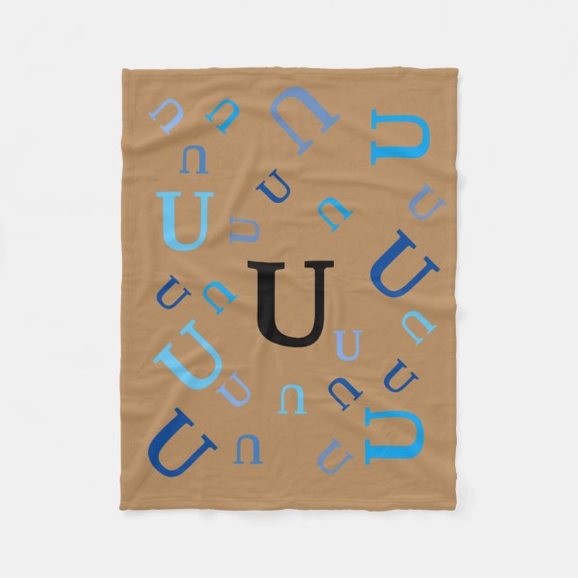 Cobertor De Velo Fleece Blanket - Letras Resmungidas (Frente)