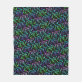 Cobertor De Velo Fleece Blanket Neon Multicolor Cassette