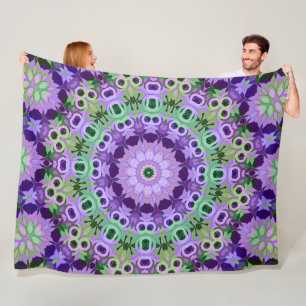 Cobertor De Velo Fleece Blanket Padrão circular Mandala caleidoscóp