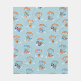 Cobertor De Velo Fleece Blanket Parachute Zoo