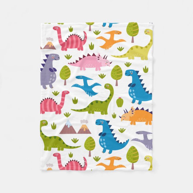 Cobertor De Velo Fleece Blanket - Partido Dino (Frente)