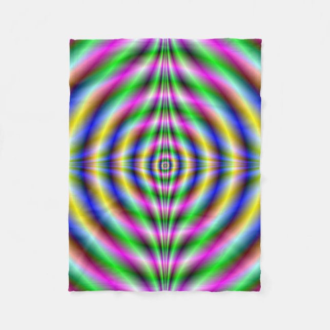 Cobertor De Velo Fleece Blanket Psychedelic Neon Eye (Frente)