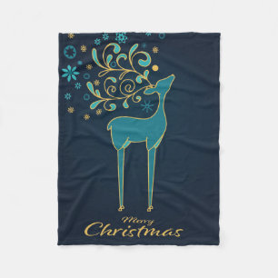 Cobertor De Velo Fleece Blanket   Reindeer   Feliz Natal