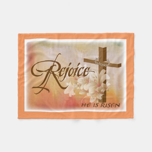 Cobertor De Velo Fleece Blanket/Rejoice (Frente (Horizontal))