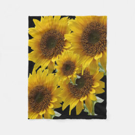 Cobertor De Velo Fleece Blanket Sunflower