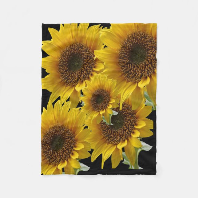 Cobertor De Velo Fleece Blanket Sunflower (Frente)