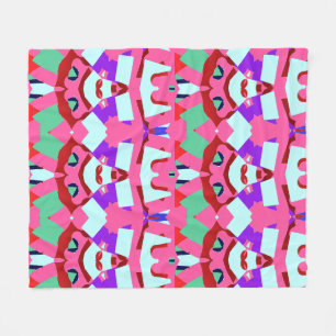 Cobertor De Velo Fleece Blanket, um design de tecido colorido de te
