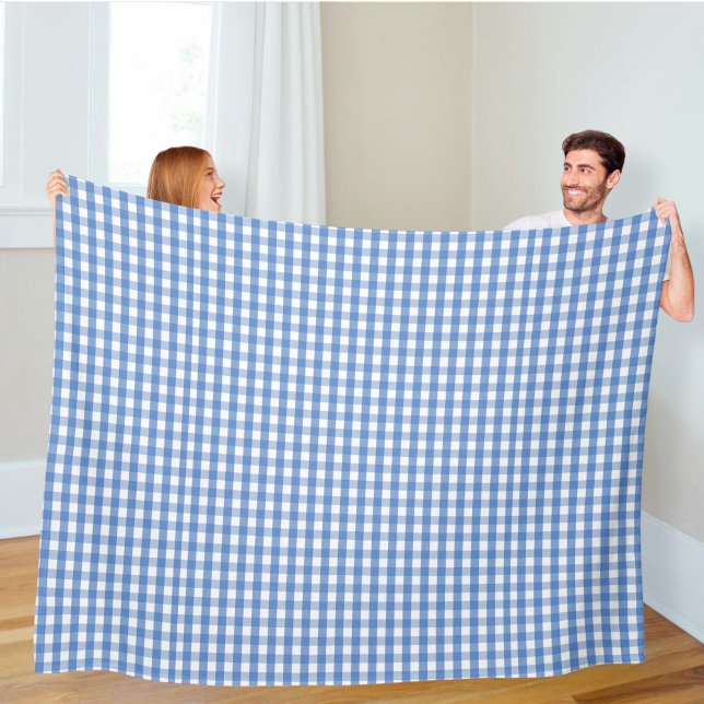 Cobertor De Velo Fleece blanket with blue checks (Criador carregado)