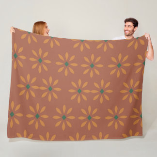 Cobertor De Velo Fleece blanket with flower pattern