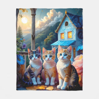 Cobertor De Velo Fleece Kittens to cuddle Cuddle With Blanket