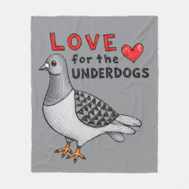 Cobertor De Velo Fleecedecke "Love For The Underdogs" mit Taube