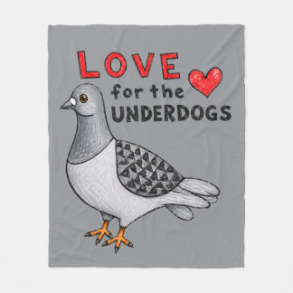 Cobertor De Velo Fleecedecke "Love For The Underdogs" mit Taube