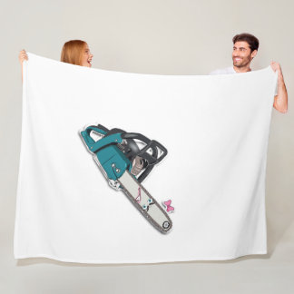 Cobertor De Velo Fleecedecke mit Kettensägen-Desig