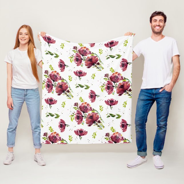 Cobertor De Velo Fleur Watercolor Floral (In Situ)