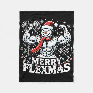 Cobertor De Velo Flexmas de feliz - Corpo de Neve Flexível de Natal