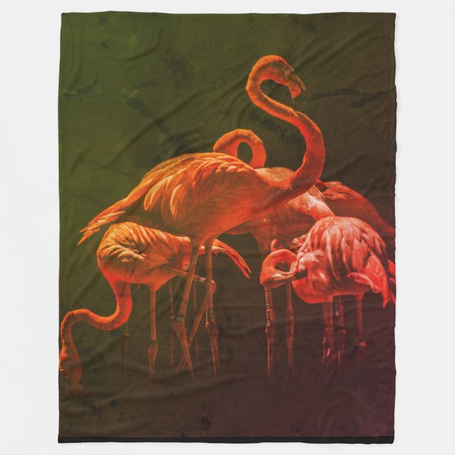 COBERTOR DE VELO FLOCK OF FLAMINGOS (Frente)