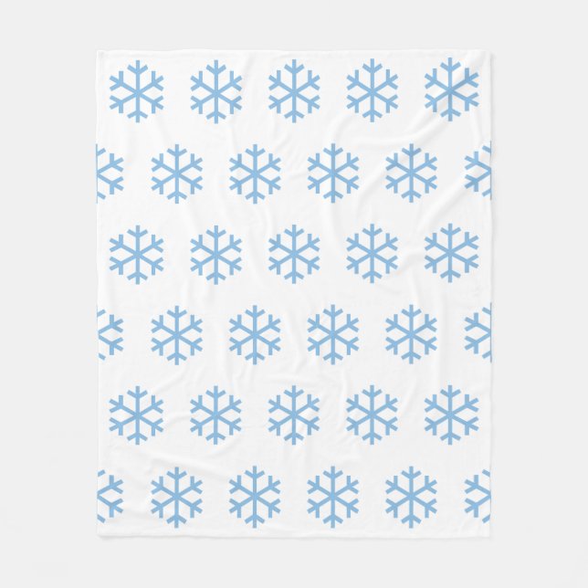 Cobertor De Velo Floco de neve azul Fleece (Frente)