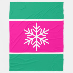 Cobertor De Velo Floco de Neve Nórdico Listras Rosa Verde Azul Bril