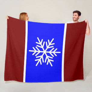 Cobertor De Velo Floco de Neve Nórdico Ousado Listras Azul Real Ver