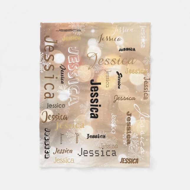 Cobertor De Velo Floco de neve personalizado de Bokeh da arte do (Frente)