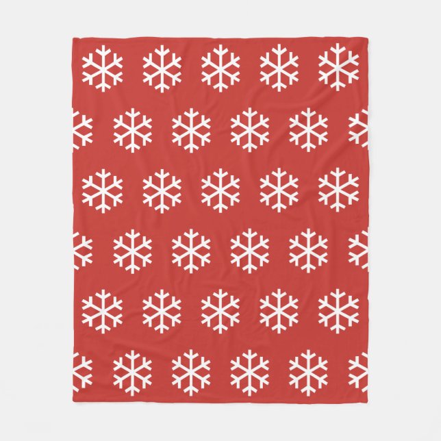 Cobertor De Velo Floco de neve Vermelho Fleece Blanket (Frente)