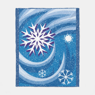 Cobertor De Velo Flocos de Neve ao Vento -