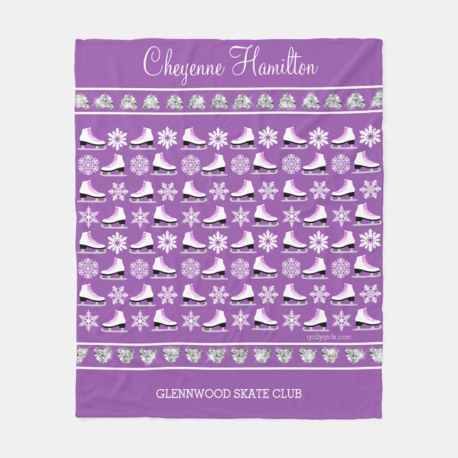 Cobertor De Velo Flocos de neve e figura personalizados teste (Frente)