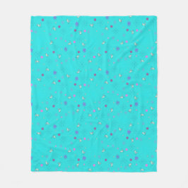 Cobertor De Velo flocos de neve e pássaros_aqua