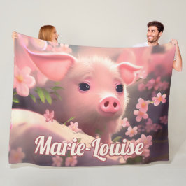 Cobertor De Velo Floffy Pig Fleece Blanket