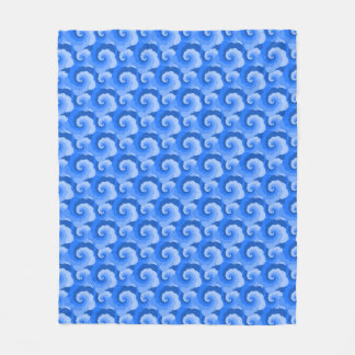 Cobertor De Velo Floffy Spirals Blue Patterno Flórida
