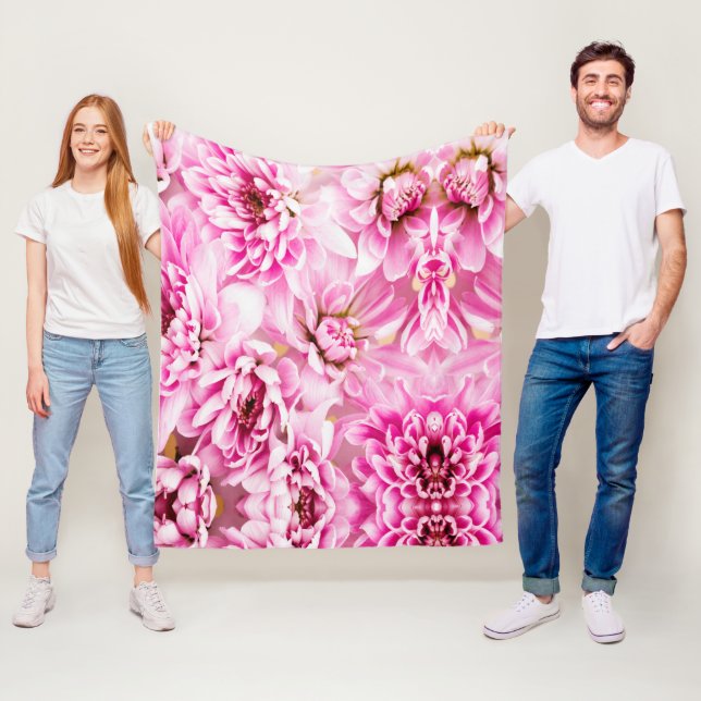 Cobertor De Velo Flor Chrysanthemum Rosa (In Situ)