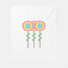 Cobertor De Velo Flor Colorida