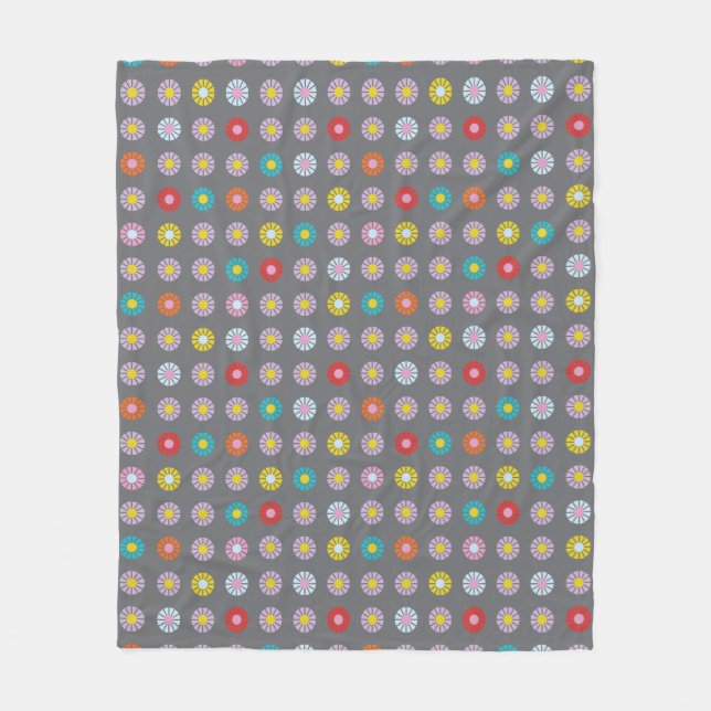 Cobertor De Velo Flor Colorida Retroativa (Frente)