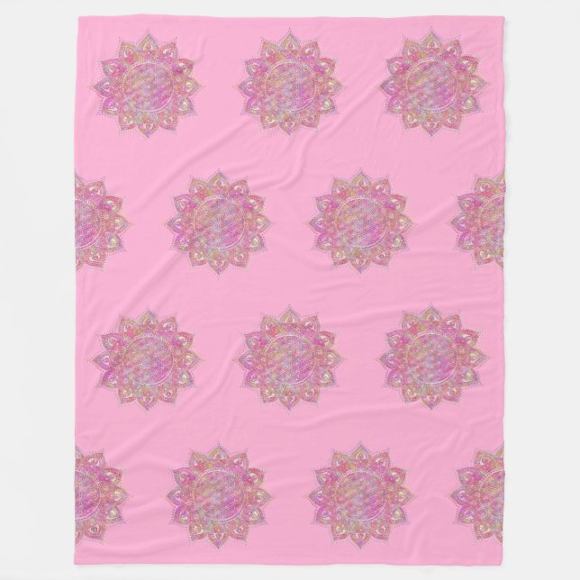 Cobertor De Velo Flor Da Vida - Índia Mandala 7 (Frente)